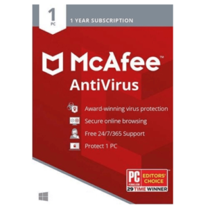 McAfee Anti Virus – 1-Year / 1-PC